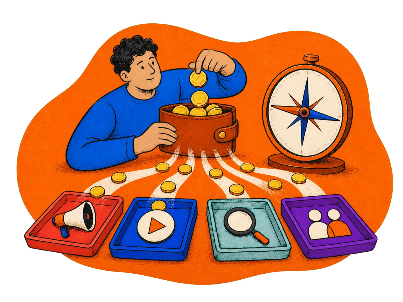 Budget minimo per piattaforma: Google, Meta, TikTok, LinkedIn