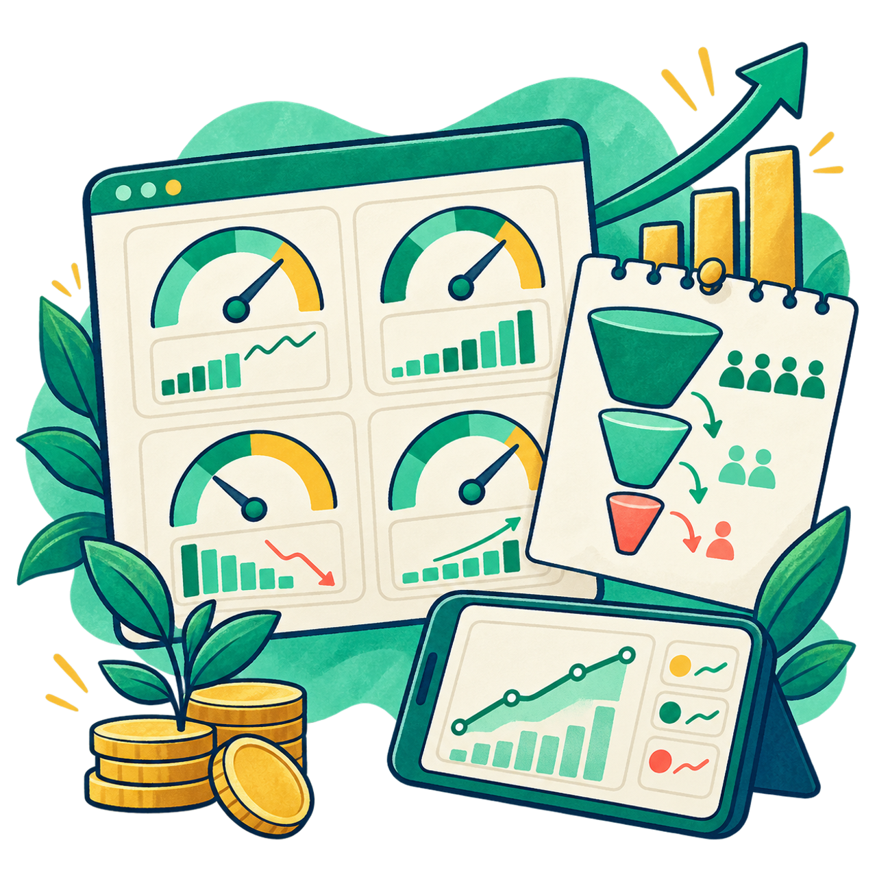 Metriche chiave di crescita e retention per app mobile
