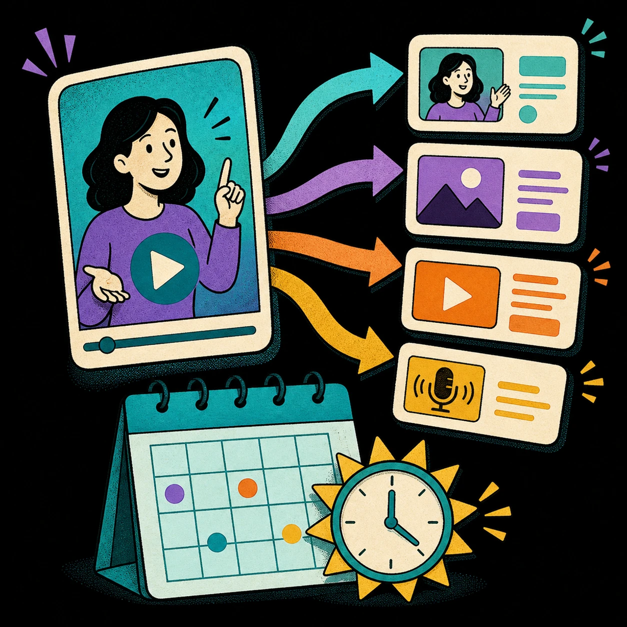 Repurposing e scheduling automatico