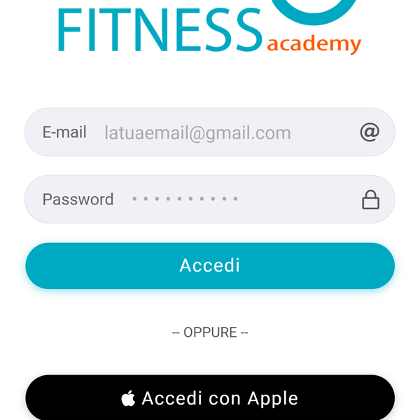 ACG Fitness Academy App — progetto Contat — anteprima