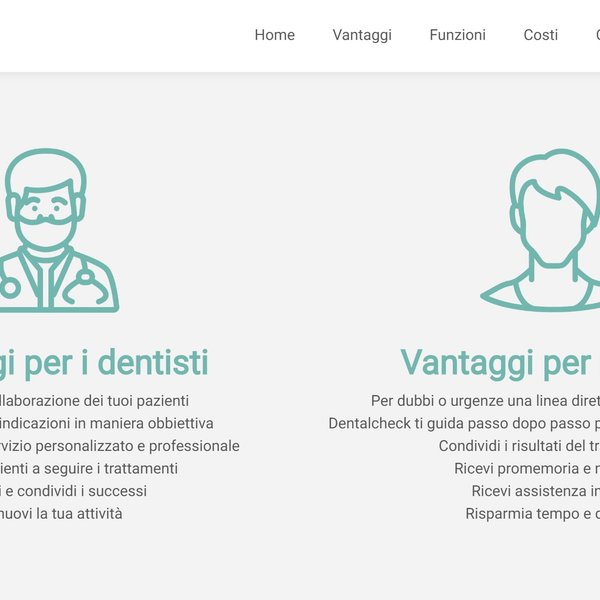Dental Check — sito — progetto Contat — anteprima