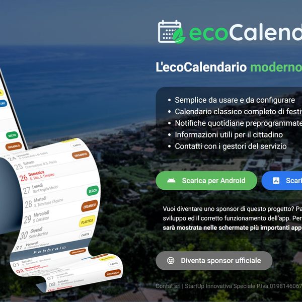 ecoCalendario — sito — progetto Contat
