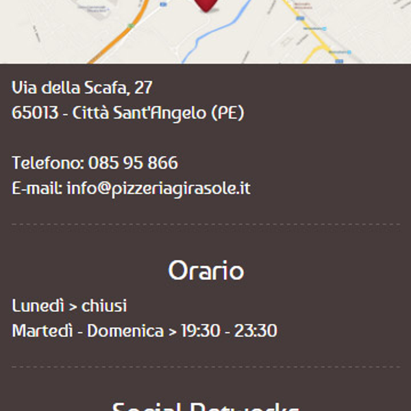 Girasole Braci & Pizza — app — progetto Contat