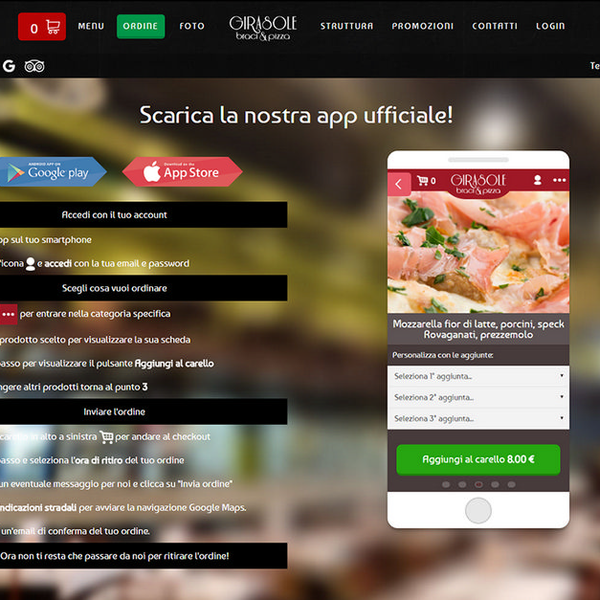 Girasole Brace & Pizza — progetto Contat — anteprima