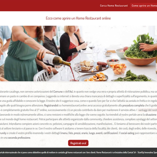 Home Restaurant — progetto Contat — anteprima