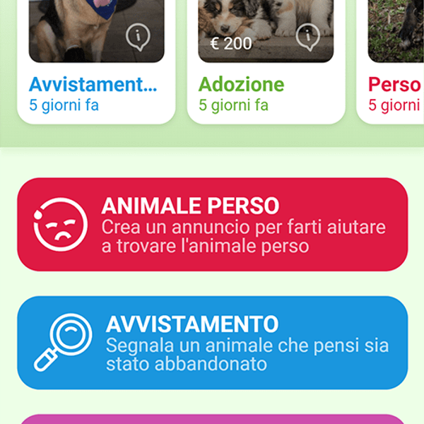 Lost and Found — app — progetto Contat