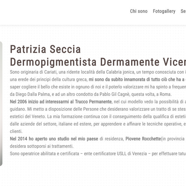 Dermamente Vicenza — progetto Contat — anteprima